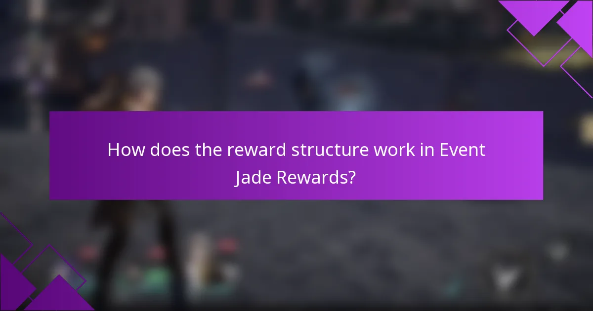 How does the reward structure work in Event Jade Rewards?