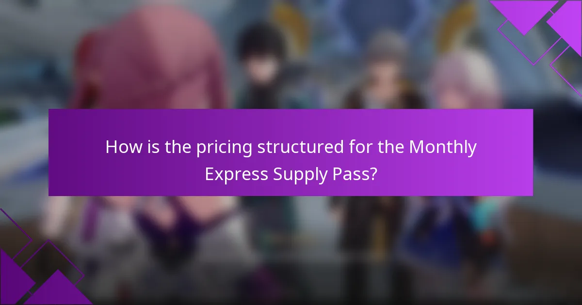 How is the pricing structured for the Monthly Express Supply Pass?