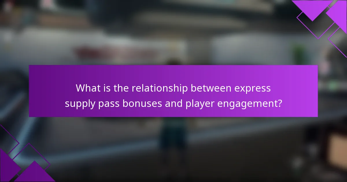 What is the relationship between express supply pass bonuses and player engagement?